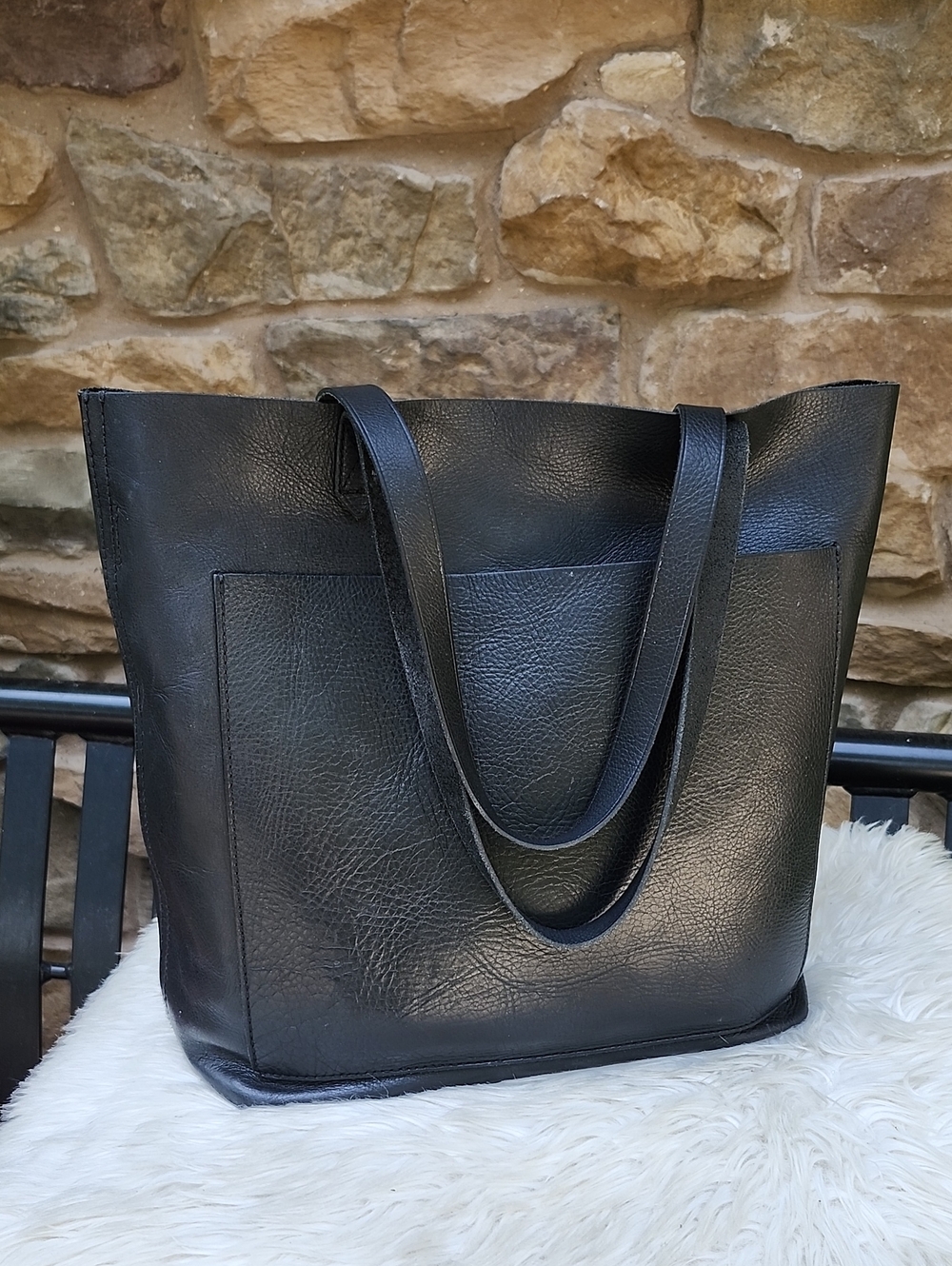 MADEWELL LEATHER TRANSPORT TOTE BAG